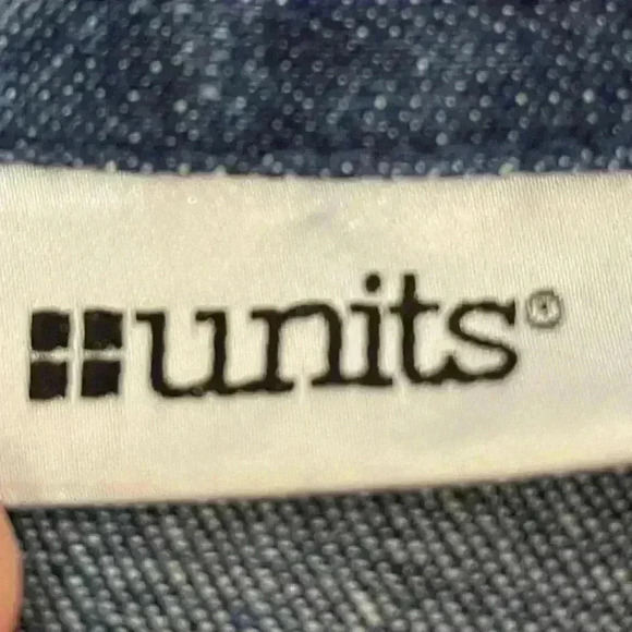 Unite vintage 90s Embroidery Jean jacket with wooden buttonsXL groovy  festivals - Picture 9 of 9